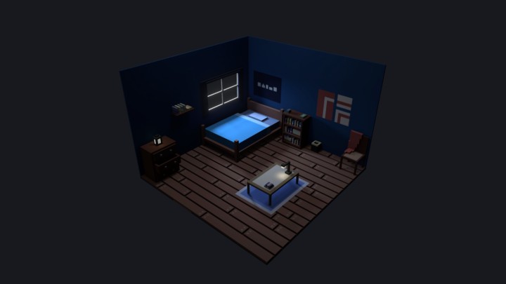 Simple Voxel Bedroom